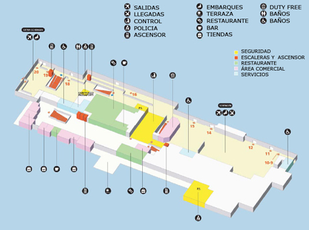 Mapa del Aeropuerto de Palermo