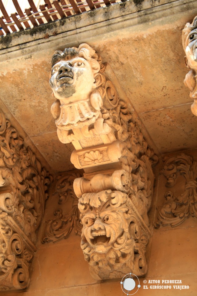 Detalles del barroco de Noto