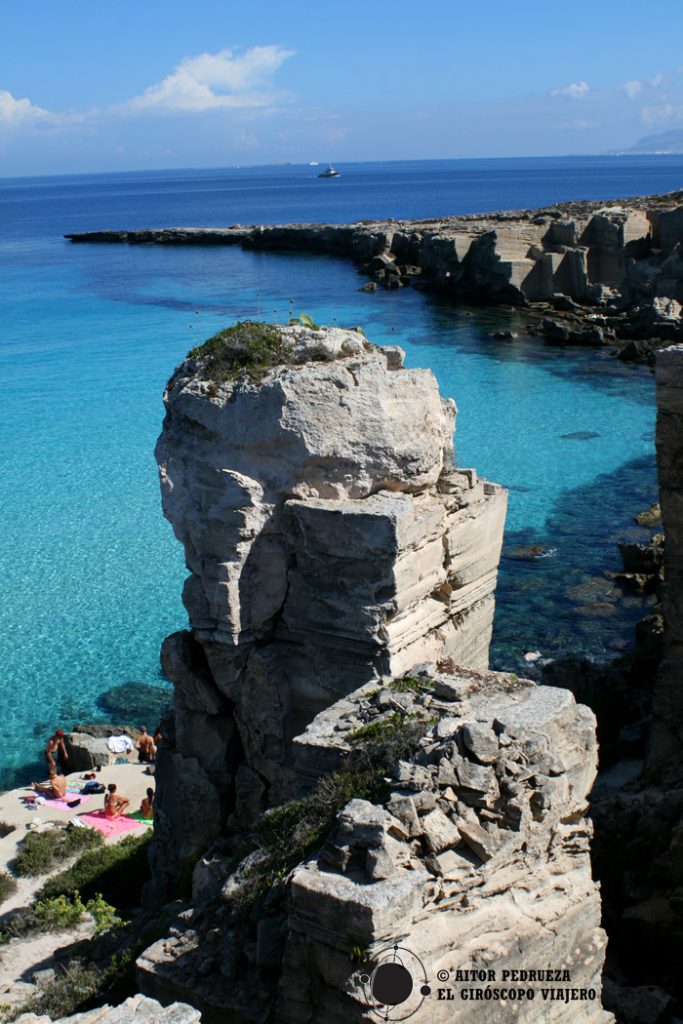 Cala Azzura, uno de los lugares más bellos de Favignana