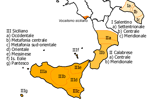 Mapa de Dialectos Sicilianos