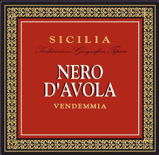 Vino siciliano Nero d'Avola