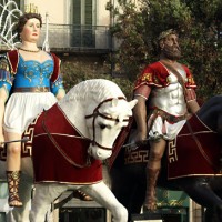Procesión de los Gigantes Mata y Grifone en Messina
