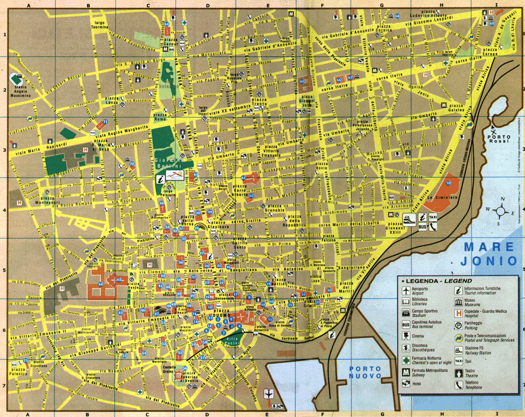 Mapa de Catania