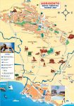 Mapa de la ciudad de Agrigento y el Valle de los Templos