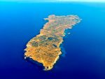 Vista área de la isla de Lampedusa